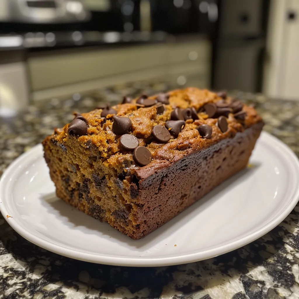 Sweet Pumpkin Banana Chocolate Chip Bread