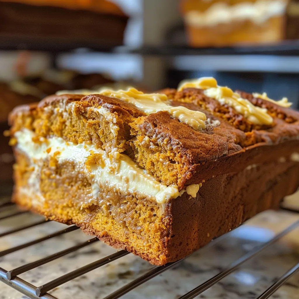 Pumpkin Bread with Cream Cheese Swirl Recipe
