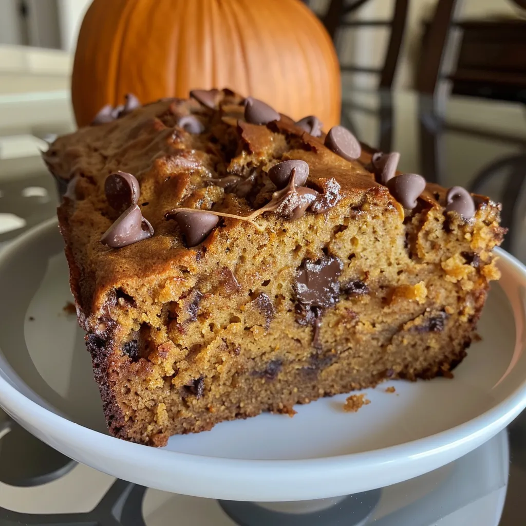 Pumpkin Banana Chocolate Chip Bread