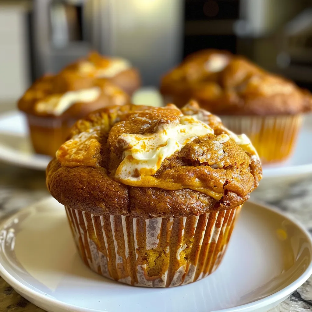 Best Swirled Pumpkin Cream Cheese Muffins