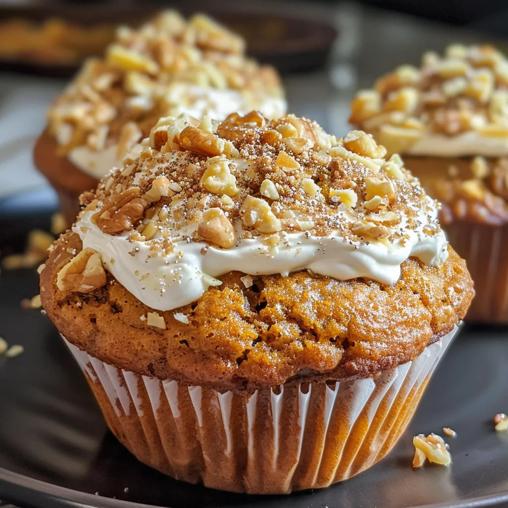 Pumpkin Muffins with Cream Cheese