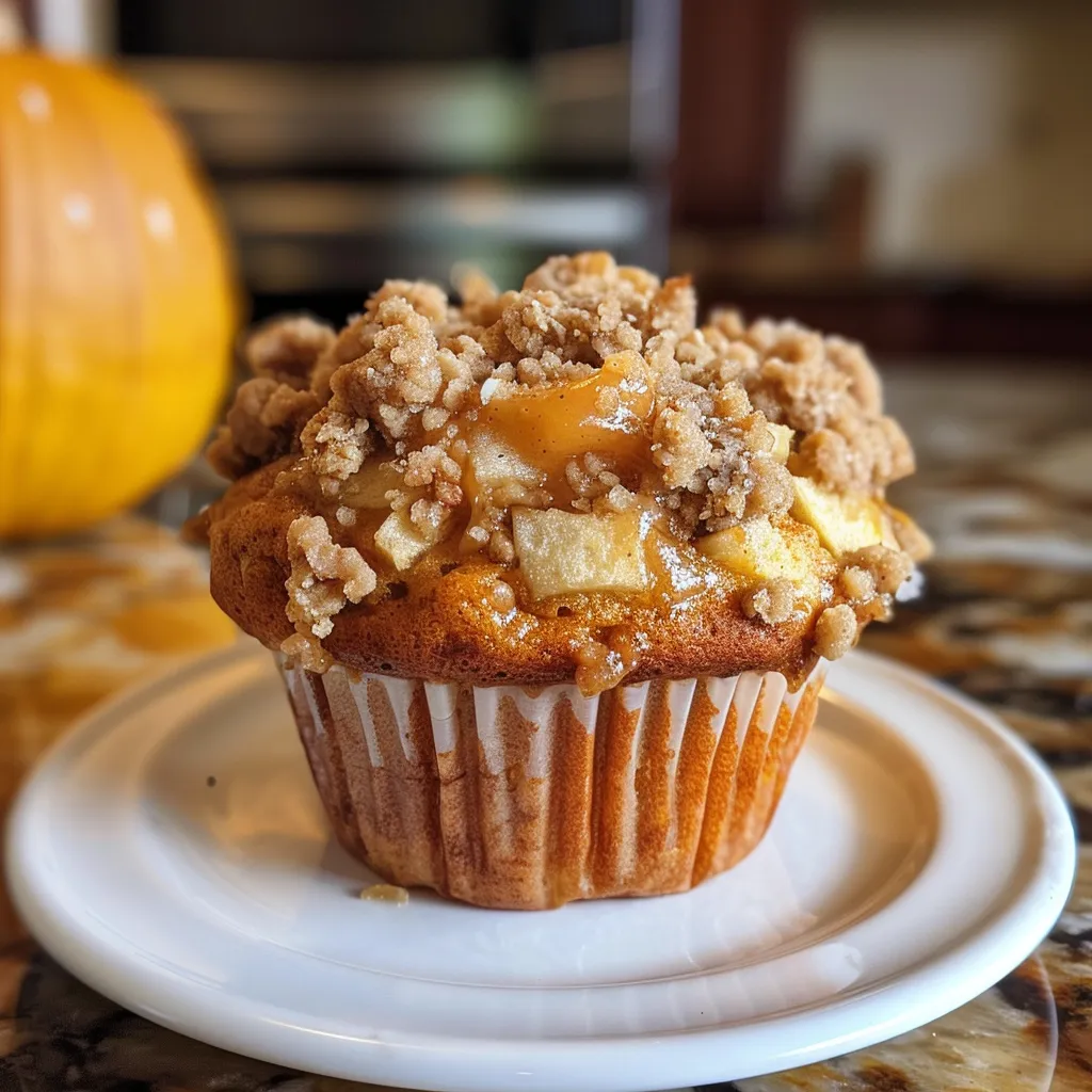 Apple Pumpkin Streusel Muffins