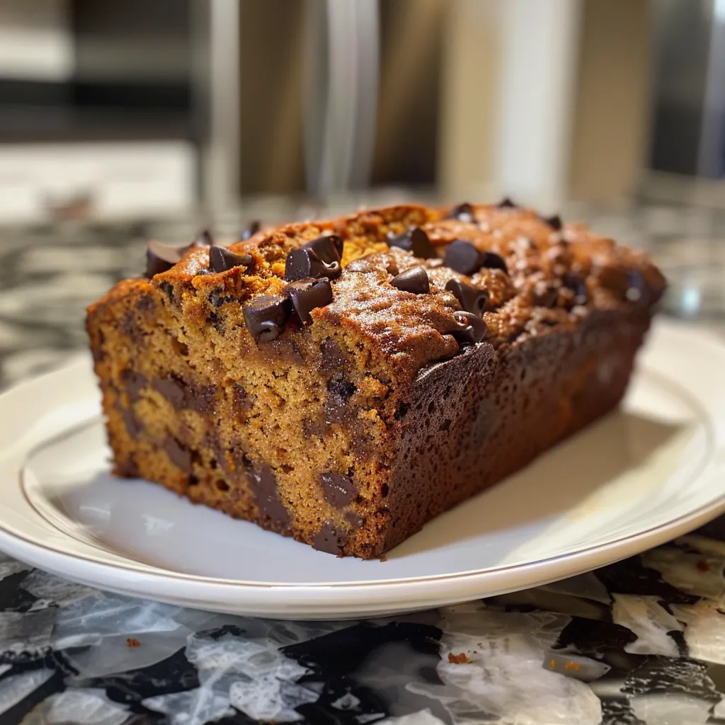 Sweet Pumpkin Banana Chocolate Chip Bread