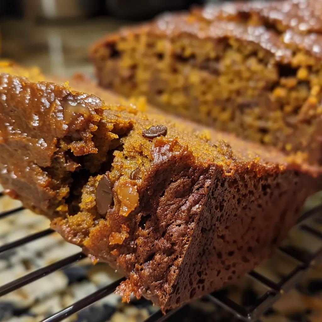 Moist Pumpkin Banana Bread with Chocolate Chips