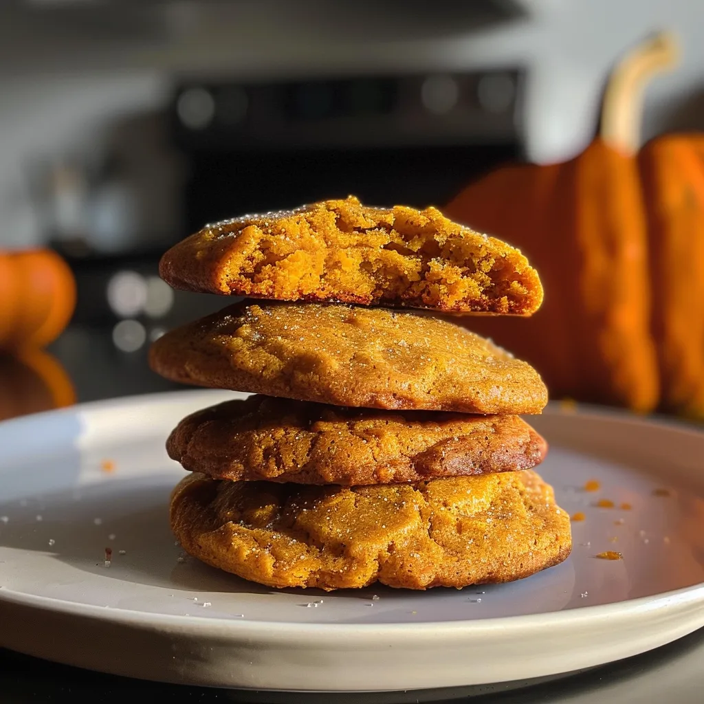 Soft and chewy pumpkin cookies
