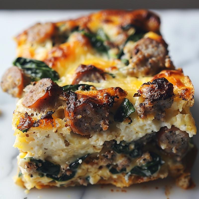 Close-up of a serving of sweet potato casserole on a natural wood board, showcasing its texture and creamy topping.