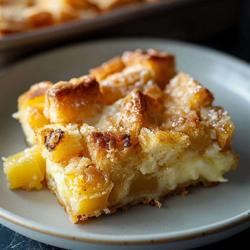 Close-up of a healthy cottage cheese egg bake on a light grey plate, showcasing its texture and ingredients.