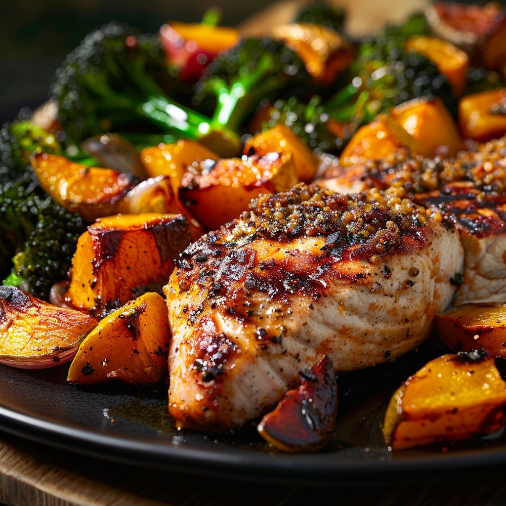 A beautifully arranged table featuring various high-protein fall dinner dishes.